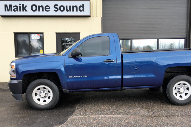 2018 Chevrolet Silverado with professional window tint in North Bay